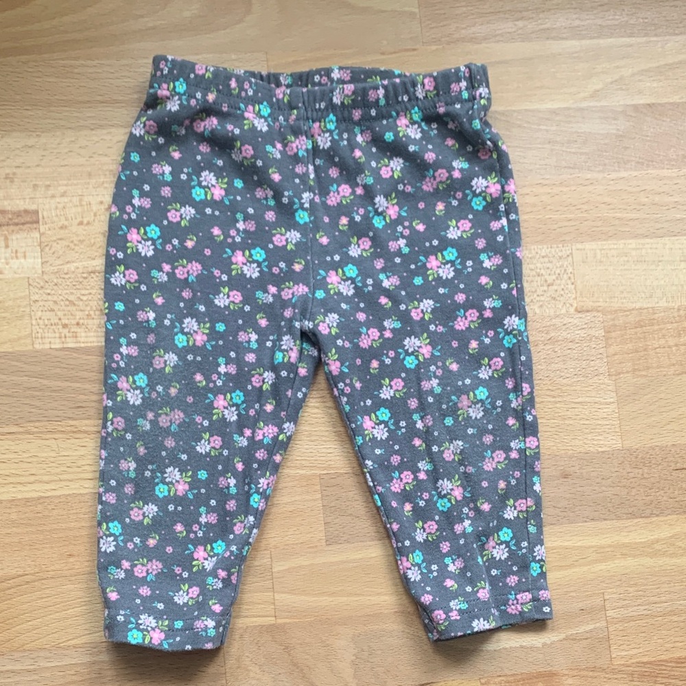 Carters 6m Floral Leggings EUC